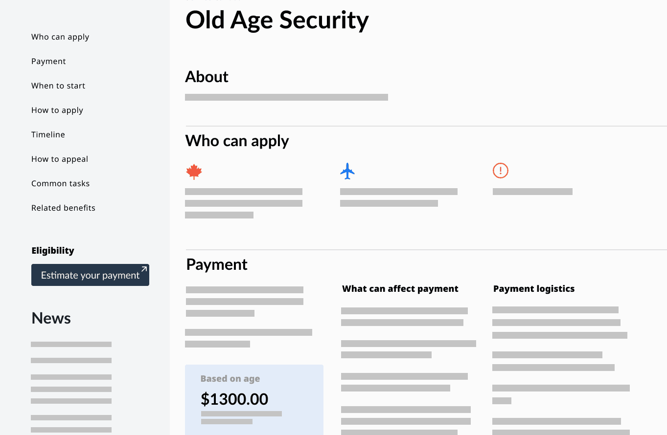 Old Age Security page